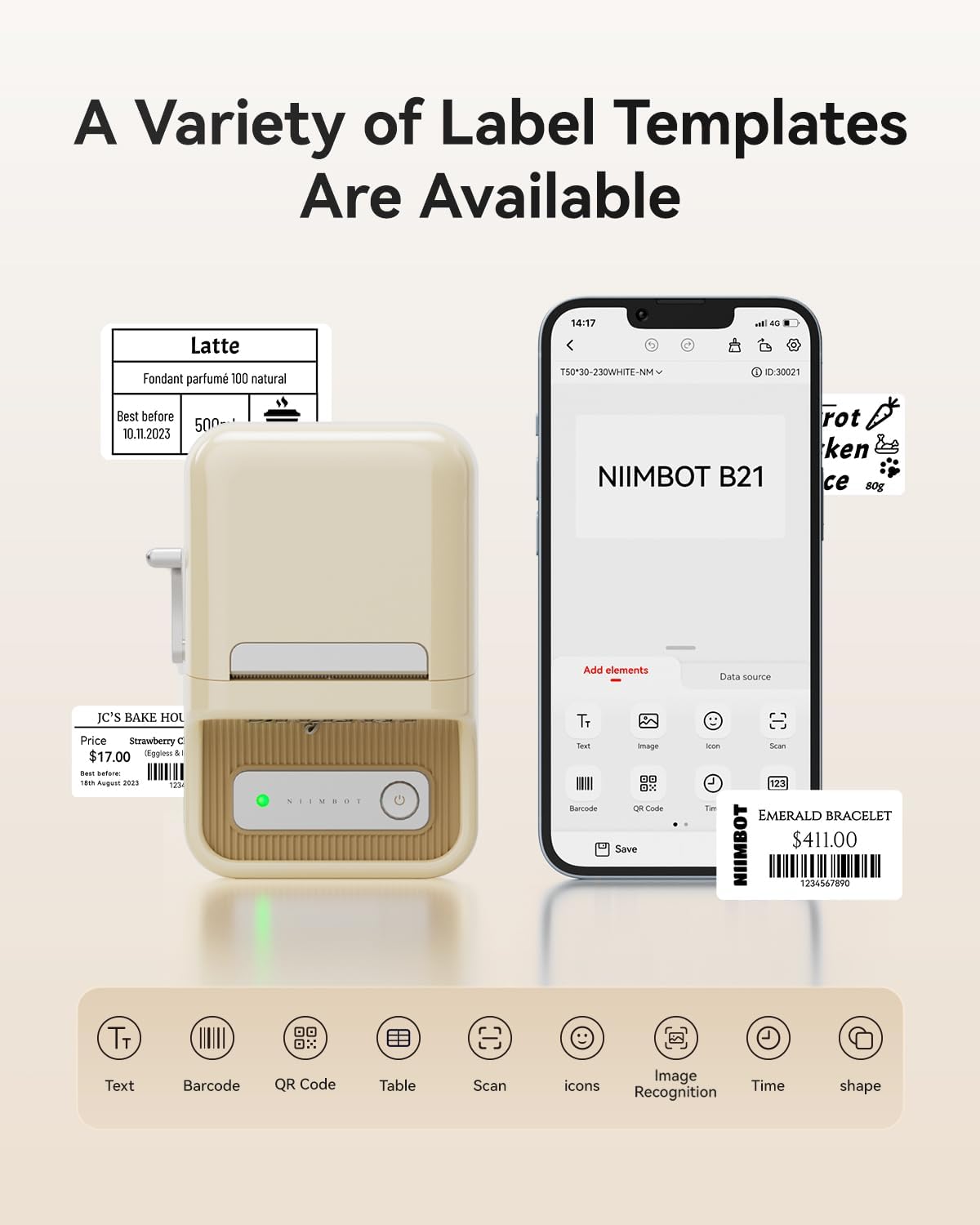 Nomad Print Vintage Compact Label Maker for Home & Business Use