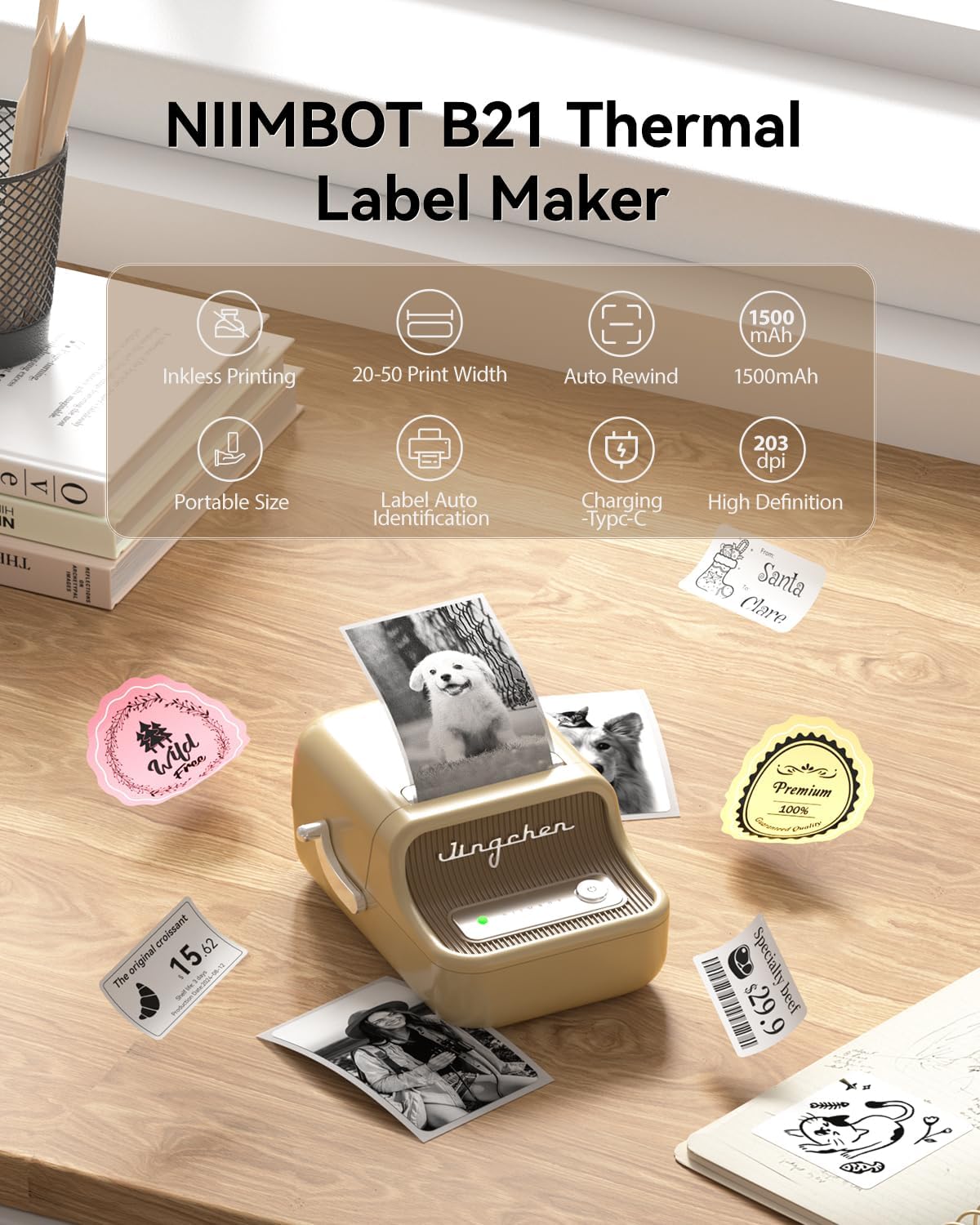 Nomad Print Vintage Compact Label Maker for Home & Business Use