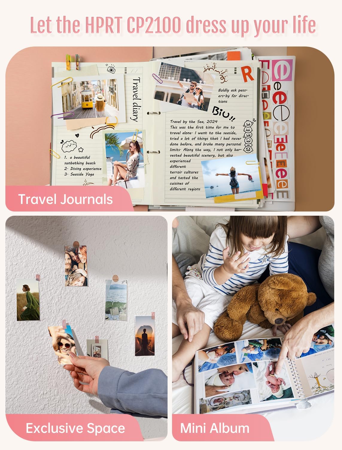 Pocket Photo Printer – Turn Your Favorite Phone Memories into Real Photos, Instantly. Works with iPhone/Android, Includes FREE 10 sheets of photo paper ($15 value)